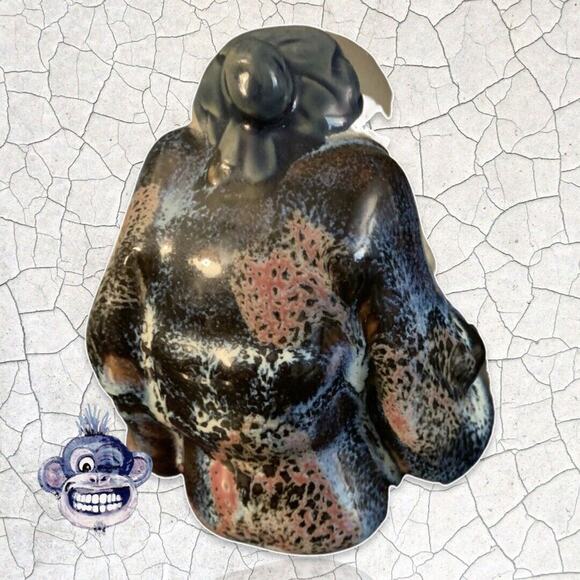 Vintage Chinese Dynasty God of Longevity w Boy Tong Zi Figurine Porcelain Mudman - Picture 7 of 16